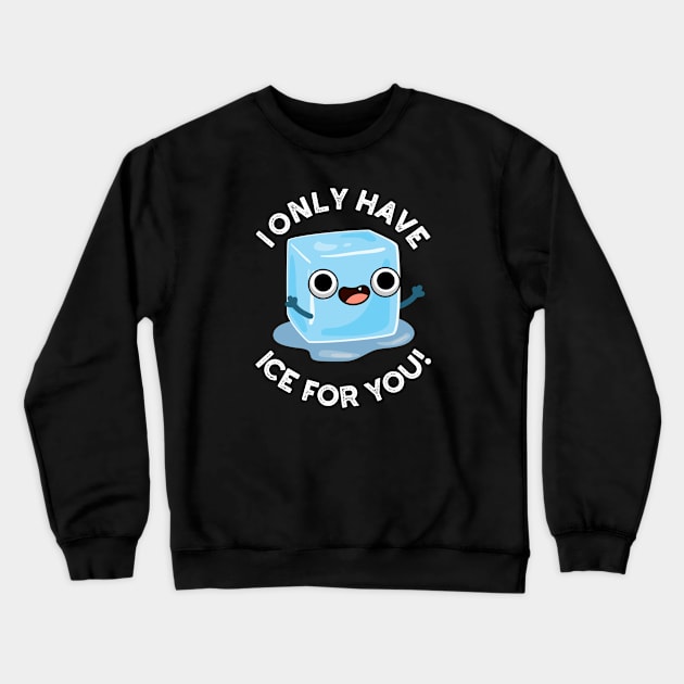 I Only Have Ice For You Cute Pun Crewneck Sweatshirt by punnybone